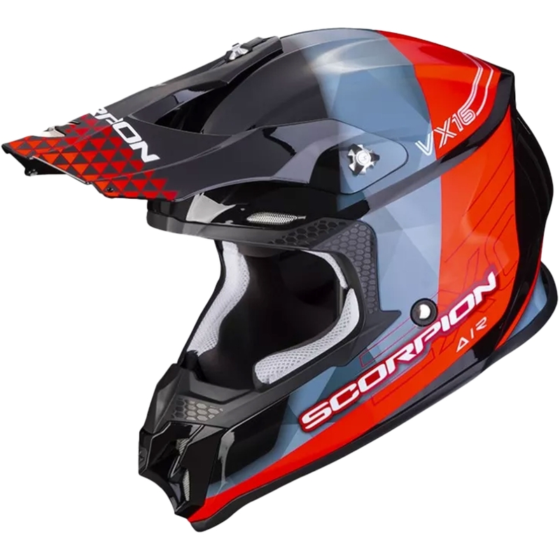 Casque de motocross Scorpion VX-16 EVO AIR GEM noir-bleu-rouge