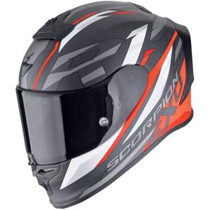 Casque moto intégral Scorpion EXO-R1 EVO CARBON AIR RUNNER noir mat-rouge