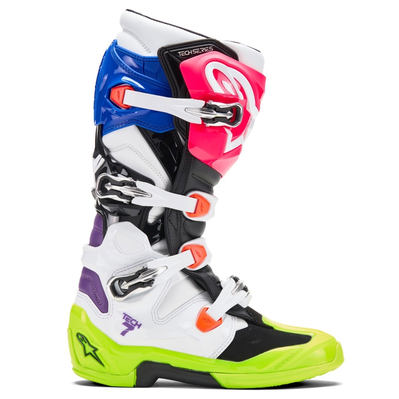 Bottes de motocross Alpinestars TECH 7 édition limitée Hay multicolores