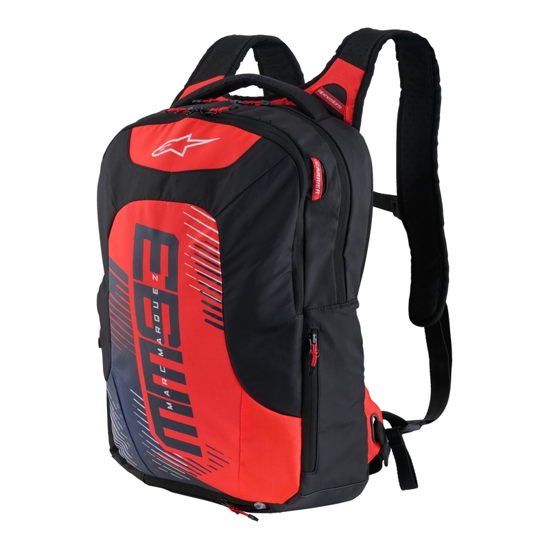 Sac à dos Alpinestars City Hunter V2 MM93 rouge fluo-bleu-noir-blanc