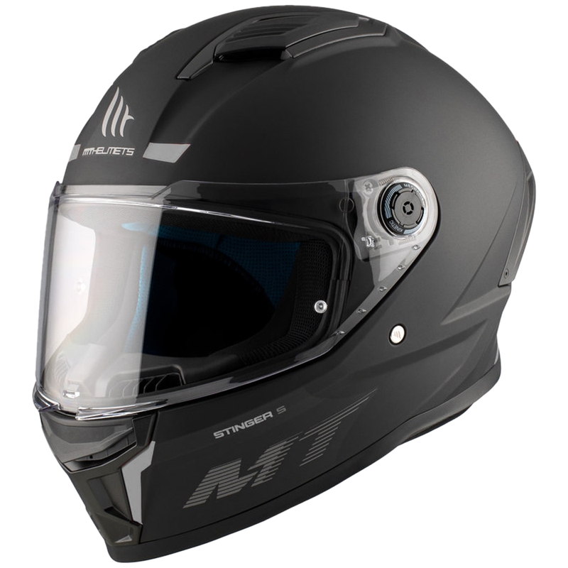 Casque moto intégral MT Stinger 2 Solid noir mat