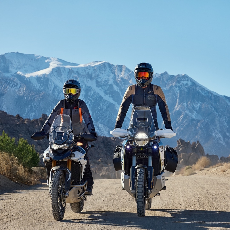 Blouson moto Alpinestars ST-2 Air bleu foncé-kaki foncé-noir