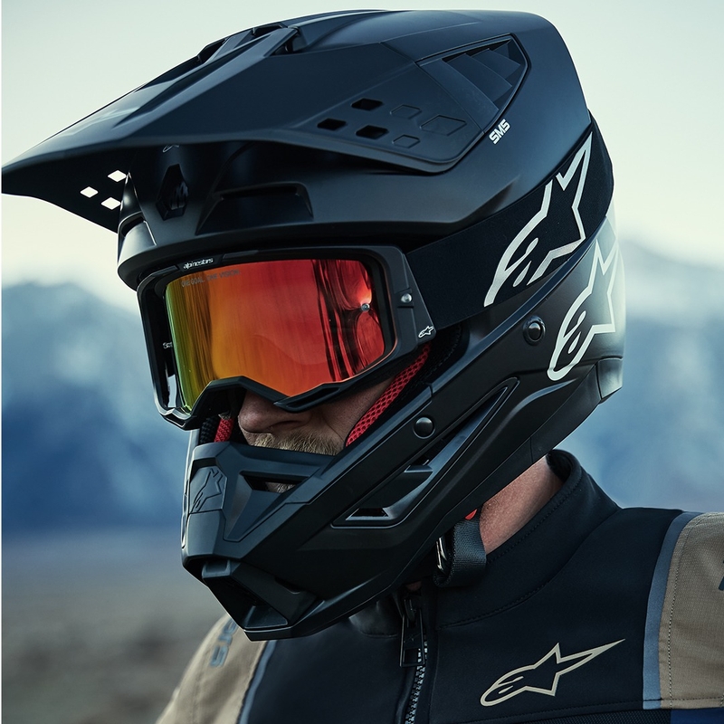 Blouson moto Alpinestars ST-2 Air bleu foncé-kaki foncé-noir