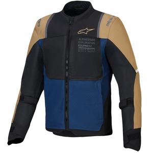 Blouson moto Alpinestars ST-2 Air bleu foncé-kaki foncé-noir