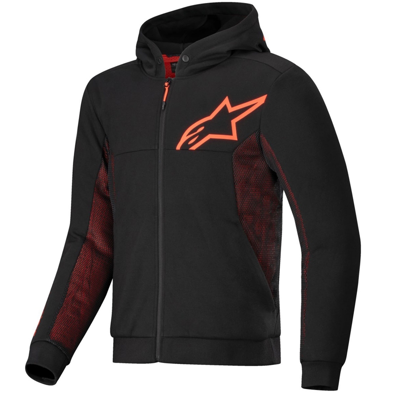Sweat-shirt moto Alpinestars Chrome Air Sport noir-rouge