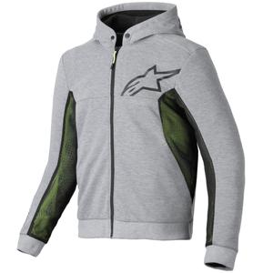 Sweat-shirt moto Alpinestars Chrome Air Sport gris-noir-kaki foncé