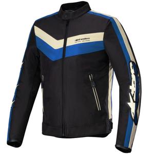 Blouson moto imperméable Alpinestars T-Dyno noir-bleu-beige