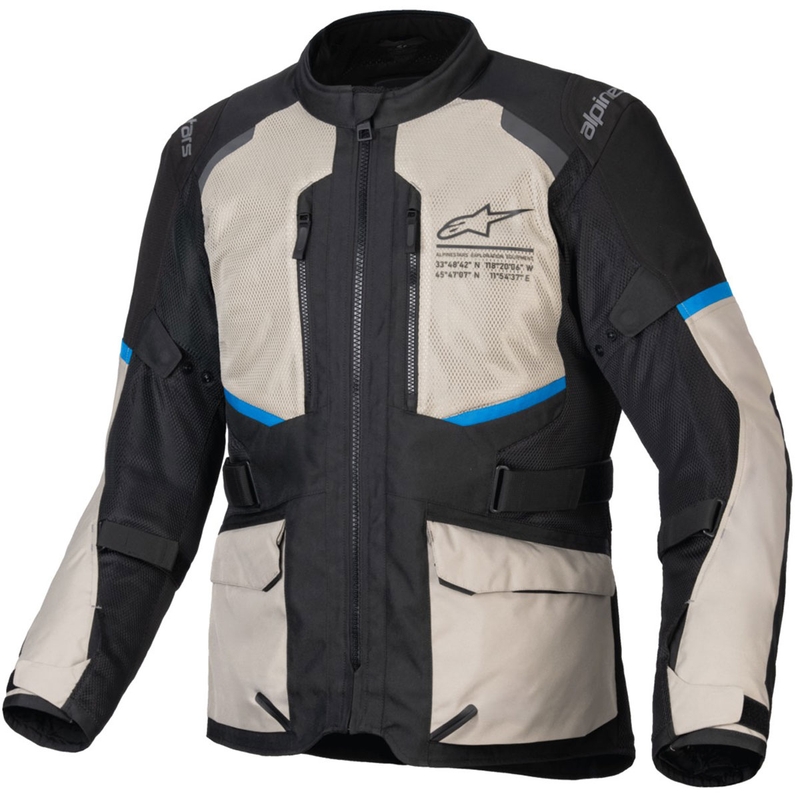 Blouson moto Alpinestars Andes Air Drystar noir-gris vert-bleu