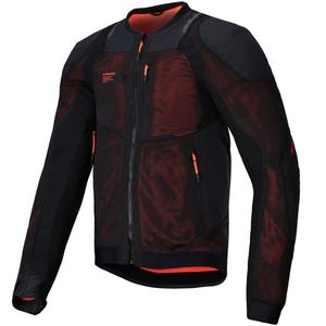 Blouson moto Alpinestars TROOP-AIR PRO noir-rouge fluo