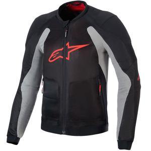 Blouson moto Alpinestars TROOP-AIR noir-gris clair-rouge