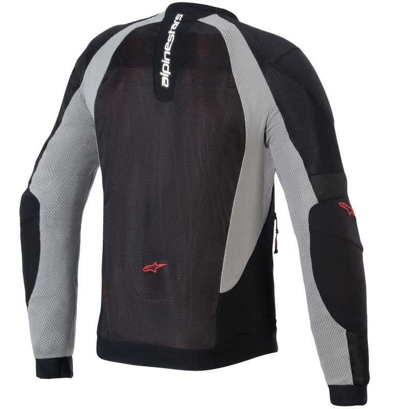Blouson moto Alpinestars TROOP-AIR noir-gris clair-rouge