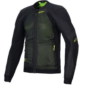 Blouson moto Alpinestars TROOP-AIR noir-jaune fluo