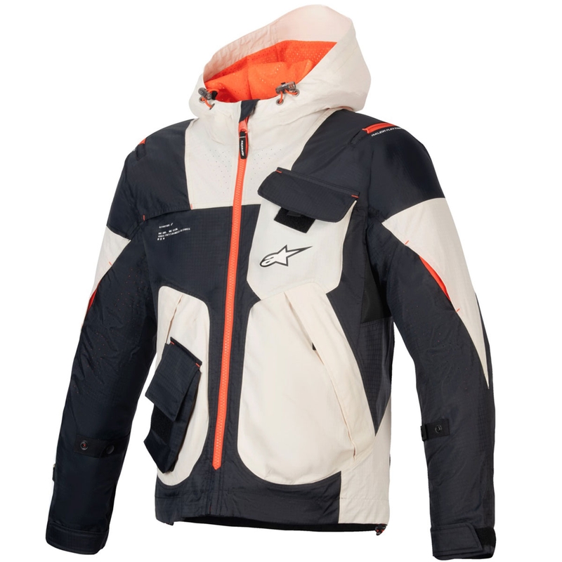 Blouson moto Alpinestars MOGRESS AIR noir-amande-orange