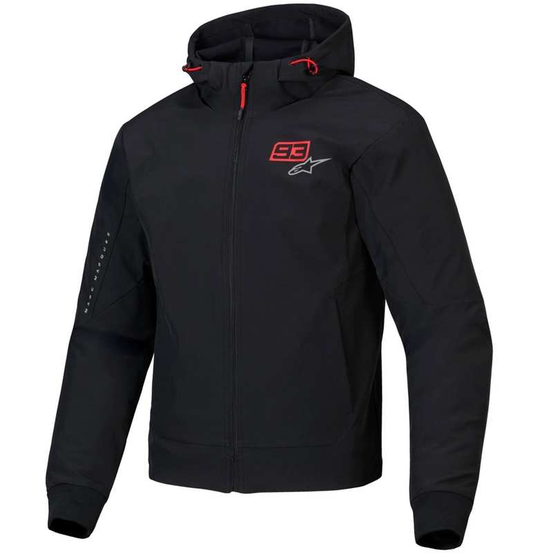 Sweat-shirt moto Alpinestars RADIUM TECH HOODIE MM93 noir-rouge-gris