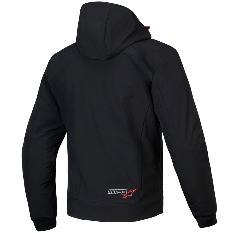 Sweat-shirt moto Alpinestars RADIUM TECH HOODIE MM93 noir-rouge-gris