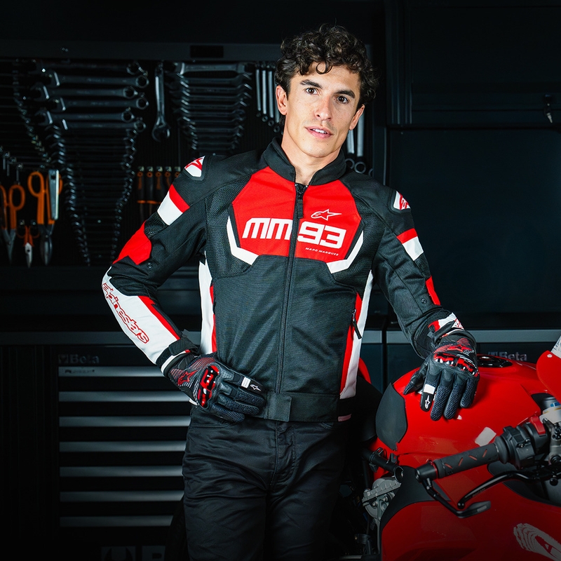 Veste moto Alpinestars T-SPS Air V2 MM93 collection rouge-noir-blanc