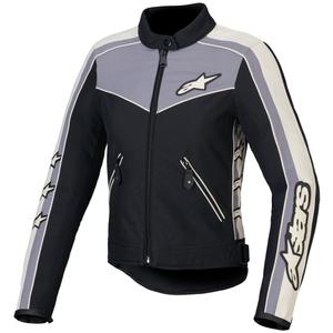 Veste de moto imperméable pour femme Alpinestars Stella T-Dyno, noir, gris foncé, gris et beige