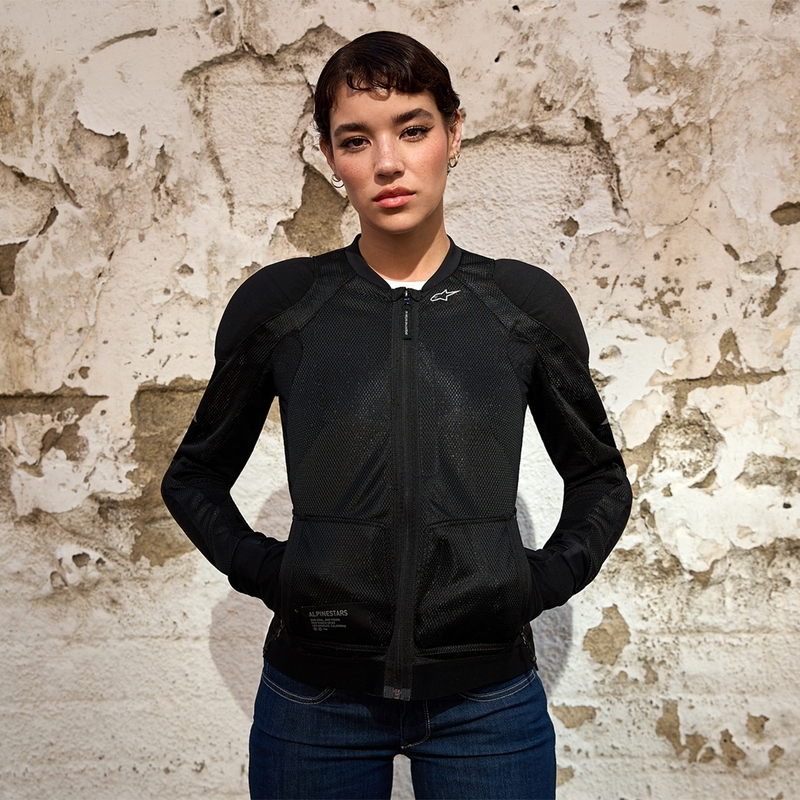 Blouson moto femme Alpinestars STELLA TROOP-AIR noir-noir