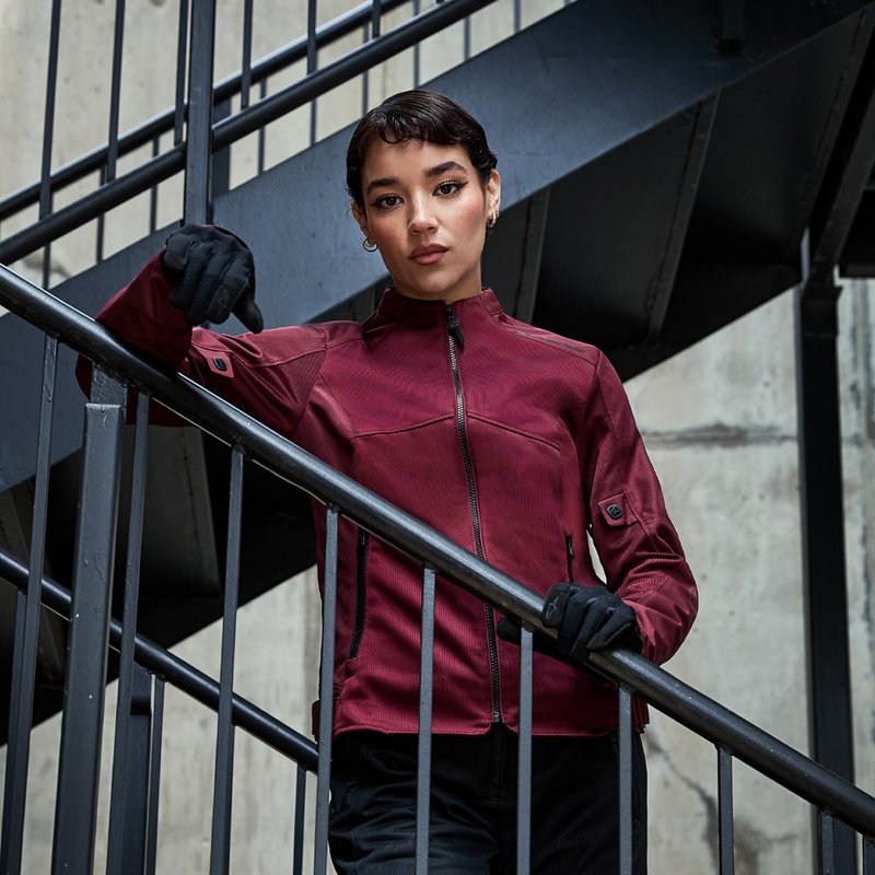 Blouson moto femme Alpinestars STELLA C-1 AIR violet