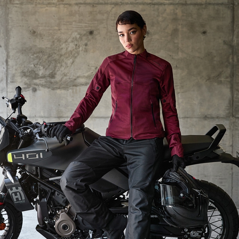 Blouson moto femme Alpinestars STELLA C-1 AIR violet