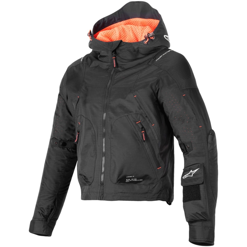 Blouson moto femme Alpinestars MOLLY AIR noir-corail fluo