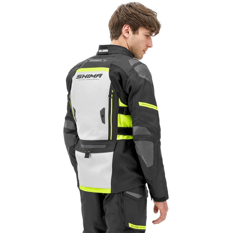 Veste de moto Shima Dune jaune fluo
