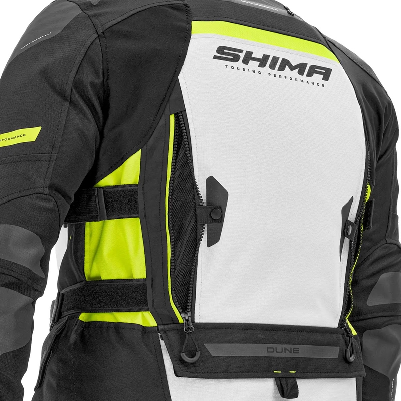 Veste de moto Shima Dune jaune fluo