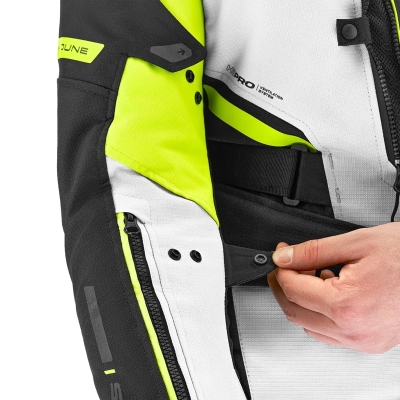 Veste de moto Shima Dune jaune fluo