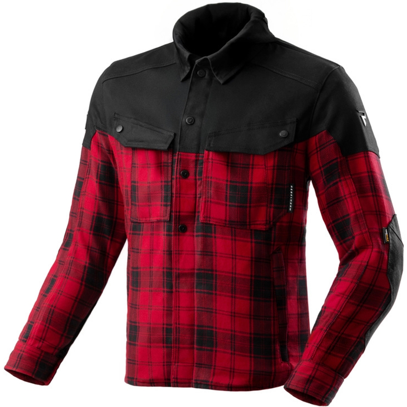 T-shirt de moto Rebelhorn Shifter noir et rouge