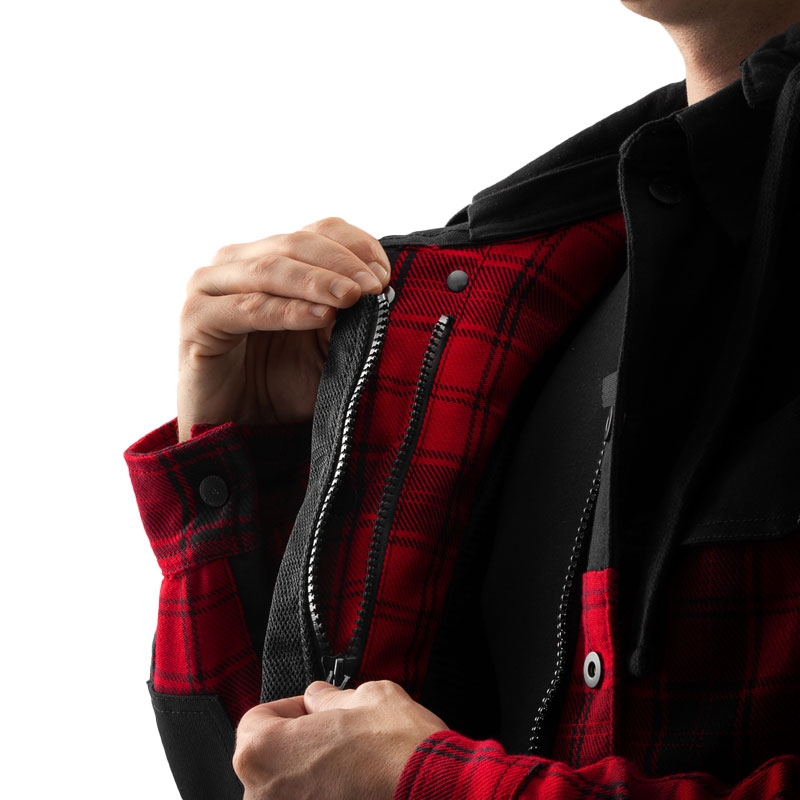 T-shirt de moto Rebelhorn Shifter noir et rouge