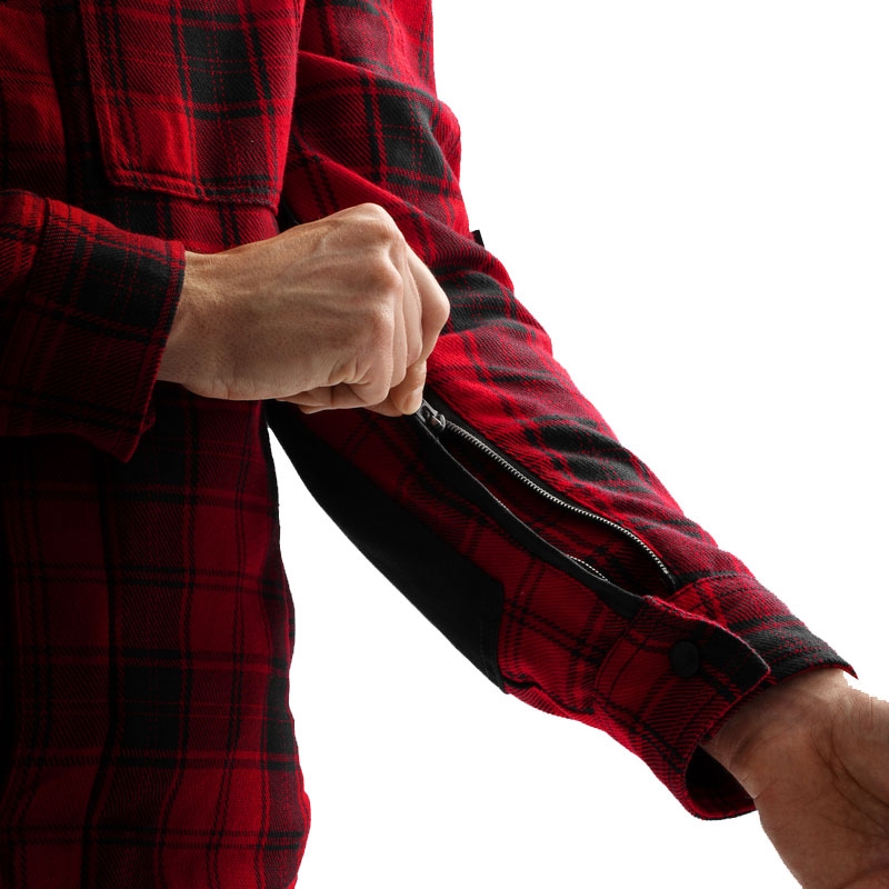 T-shirt de moto Rebelhorn Shifter noir et rouge