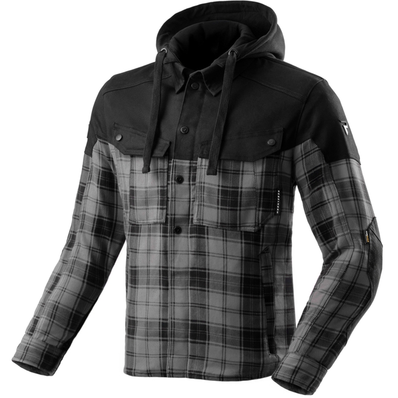 Chemise moto Rebelhorn Shifter noir-gris