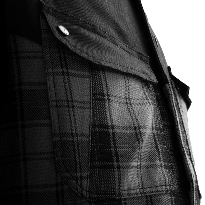 Chemise moto Rebelhorn Shifter noir-gris