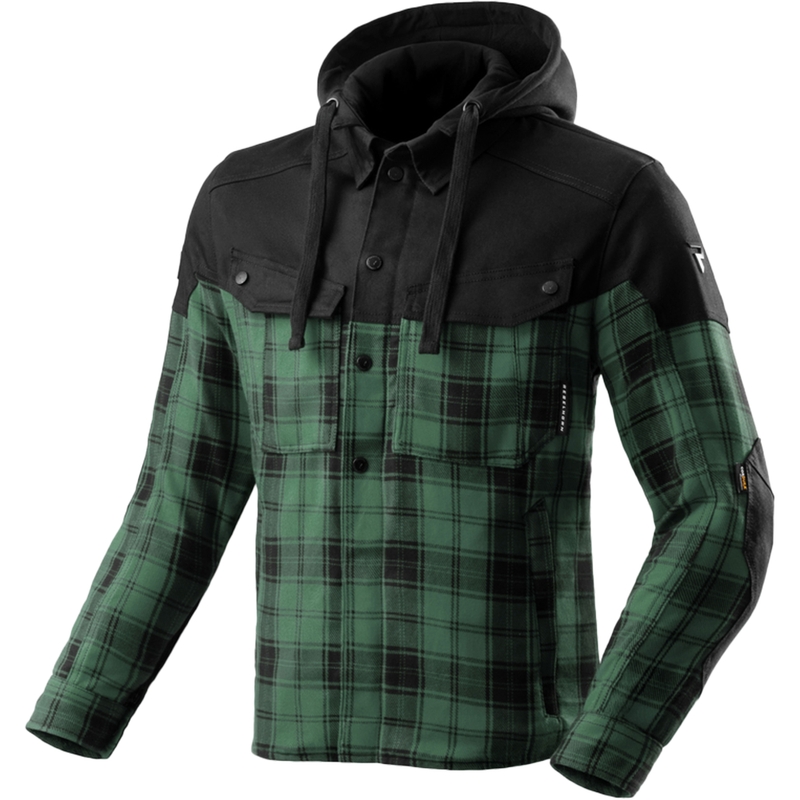 Chemise moto Rebelhorn Shifter noir-vert