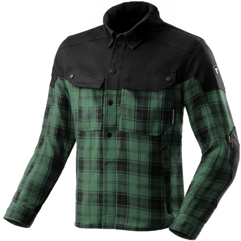 Chemise moto Rebelhorn Shifter noir-vert