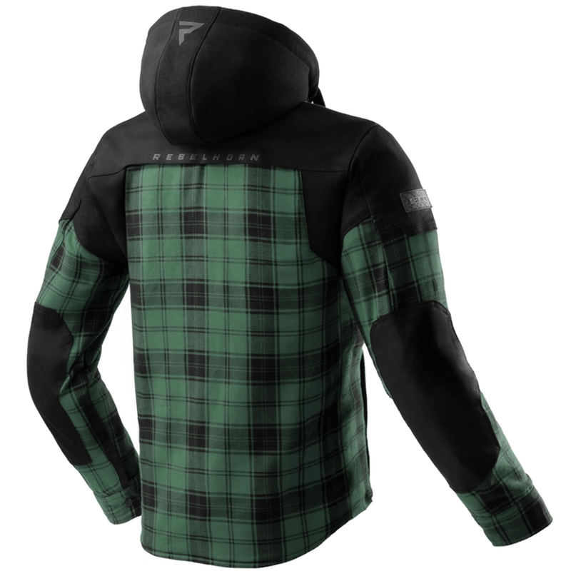 Chemise moto Rebelhorn Shifter noir-vert