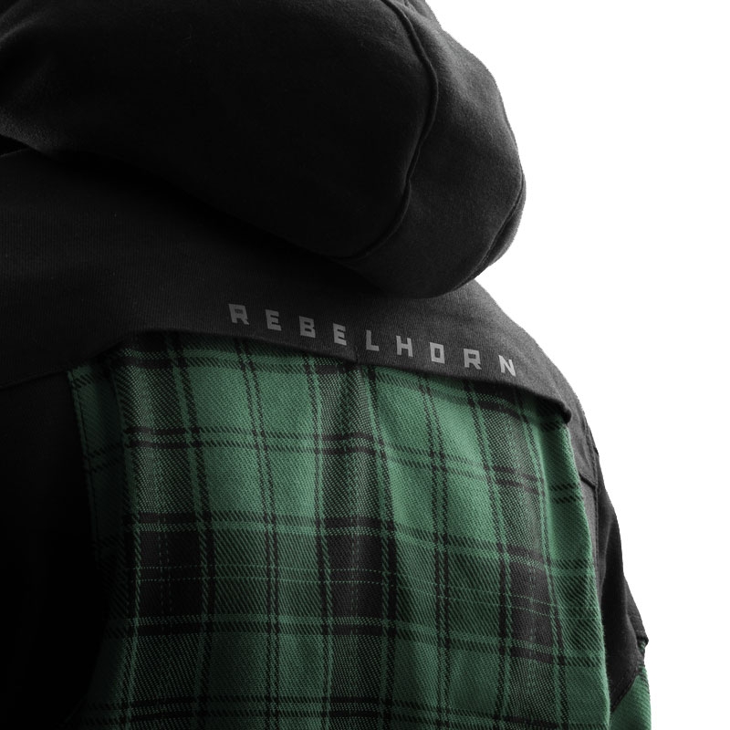 Chemise moto Rebelhorn Shifter noir-vert