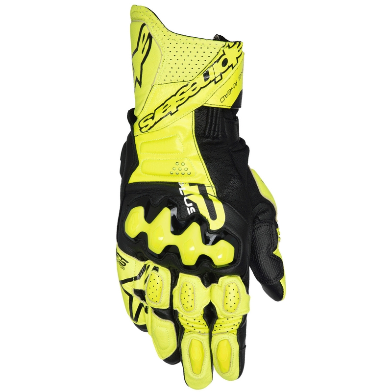 Gants moto Alpinestars GP Plus R V3 jaune fluo-noir
