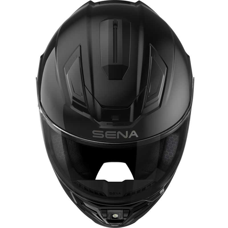 Casque intégral de moto SENA avec système audio Phantom, noir brillant