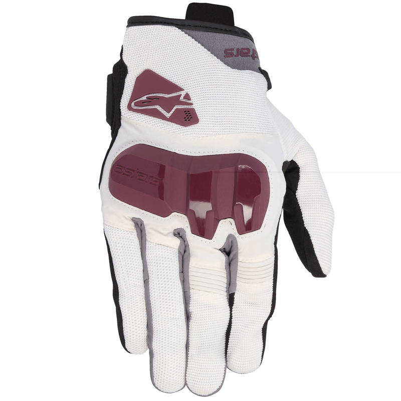 Gants de moto femme Alpinestars Chrom V2 blanc cassé-violet