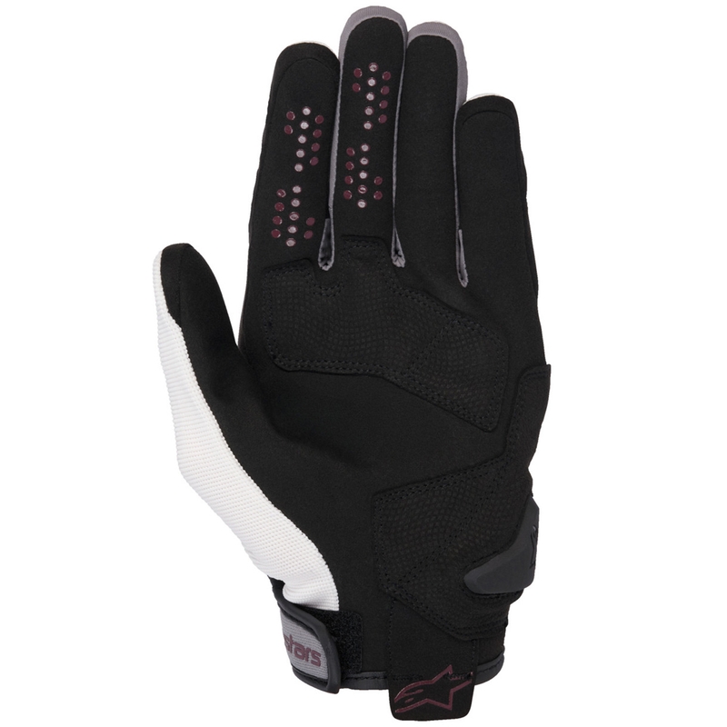 Gants de moto femme Alpinestars Chrom V2 blanc cassé-violet