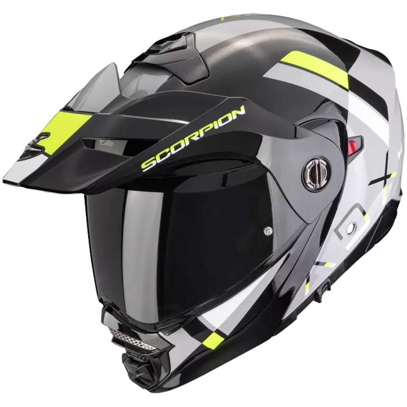 Casque de moto modulable Scorpion ADX-2 GALANE gris-noir-jaune fluo en promotion soldes