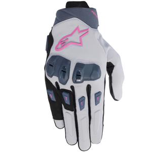 Gants moto femme Alpinestars STELLA SP X 3 gris-gris foncé-noir-rose