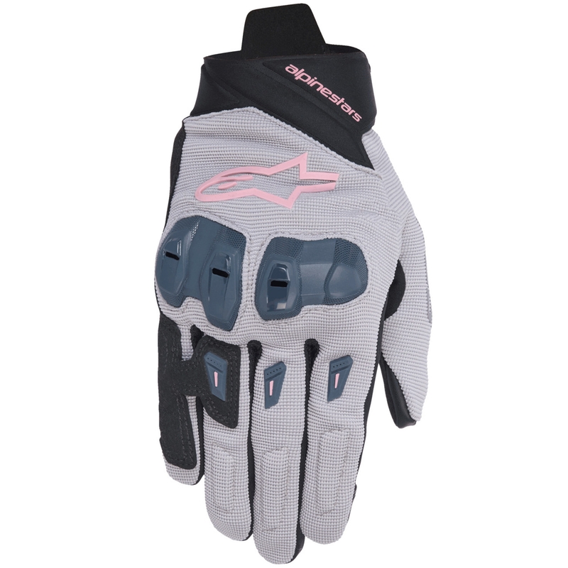 Gants moto femme Alpinestars STELLA SP X 1 gris-noir-gris foncé-rose
