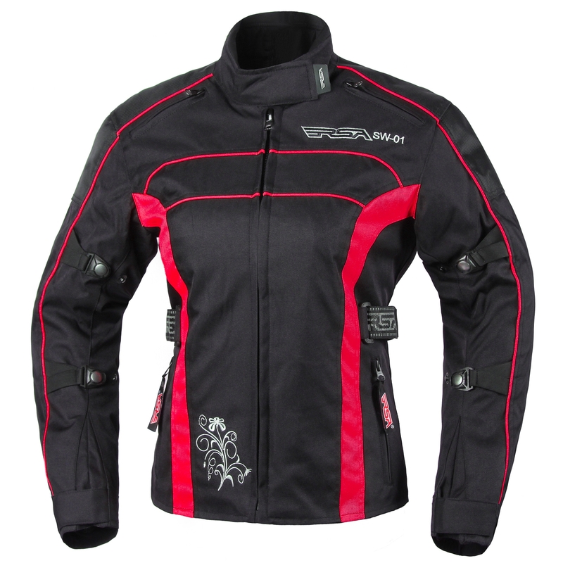 Moto bunda dámská RSA SW-01 černo-červená výprodej