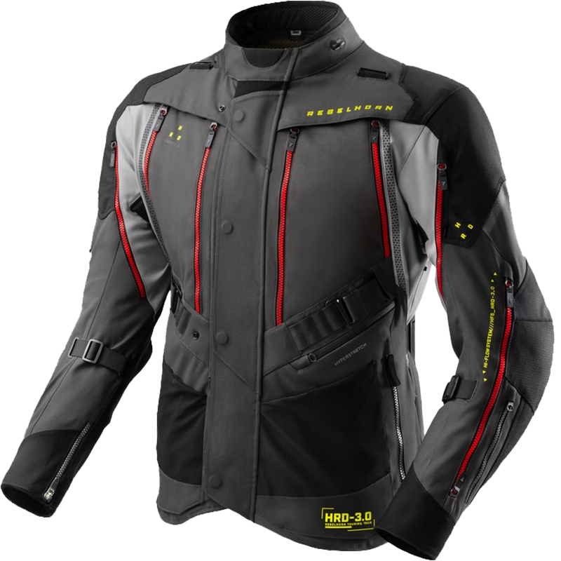 Veste moto Rebelhorn Hardy 3.0 anthracite-gris-jaune