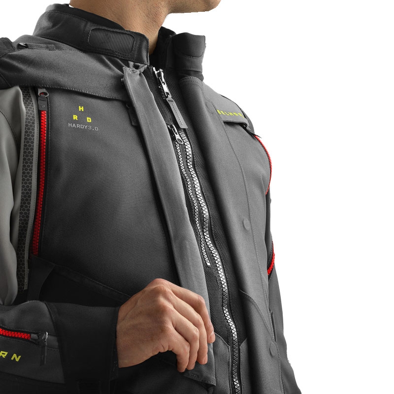 Veste moto Rebelhorn Hardy 3.0 anthracite-gris-jaune