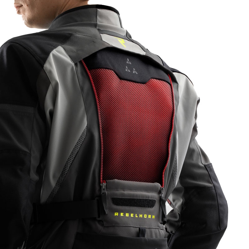 Veste moto Rebelhorn Hardy 3.0 anthracite-gris-jaune