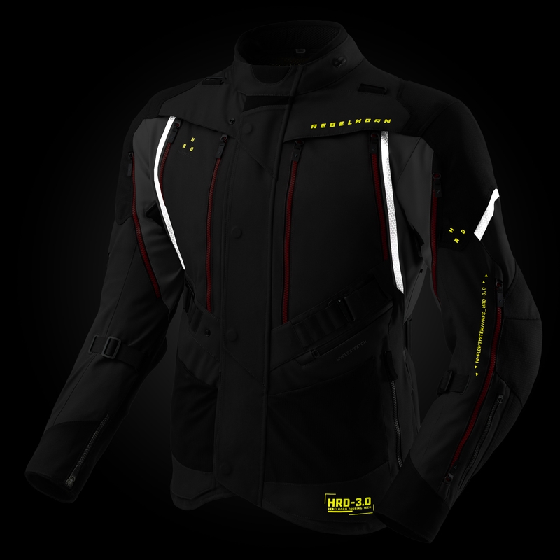 Veste moto Rebelhorn Hardy 3.0 anthracite-gris-jaune