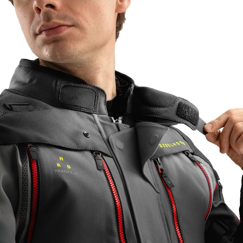 Veste moto Rebelhorn Hardy 3.0 anthracite-gris-jaune